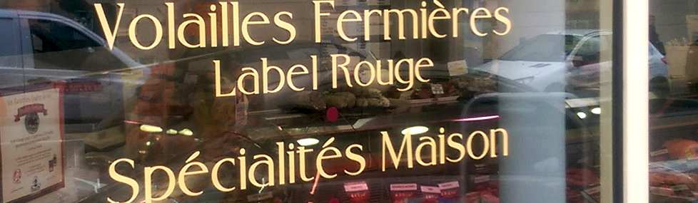 Lettres adhésives boucherie